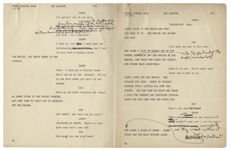 Moe Howard's 37pp. Script for The Three Stooges' Appearance on ''The Frank Sinatra Show'' With Shemp -- Dated January 1952, With Edits Throughout Not Necessarily by Moe -- Unbound, Very Good Condition